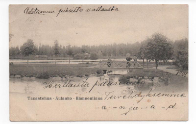 Hämeenlinna / Aulanko: Silta Joutsenlammella