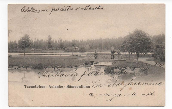 Hämeenlinna / Aulanko: Silta Joutsenlammella