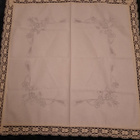Piirretty liina 80x80cm   reunassa pitsi - pikkukuva 1