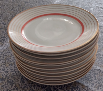 Arabia Kultaraita lautasia 11kpl halkaisija 17 cm