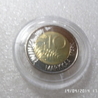 10 markkaa 1999 EU- puh, johtajuus juhlaraha pillerissä. - pikkukuva 1