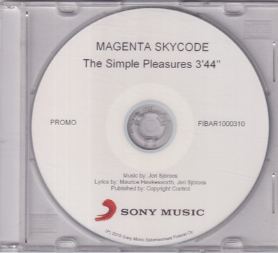 Magenta Skycode - The Simple Pleasures (CDr, Single, Promo)