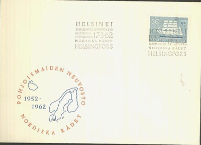 Pohjoismainen neuvosto 1962 Maarianhamina merkki