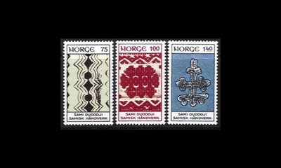 Norja 668-70 ** Saamelaisia käsitöitä (1973)