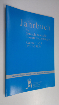 Jahrbuch fur finnisch-deutsche Literaturbeziehungen Regis...