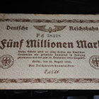 Germany Saksa Rautatie 5 millions Marks 1923 VF- - pikkukuva 1