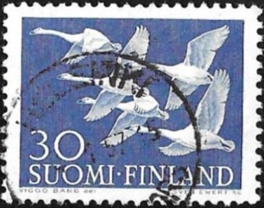 1956 Pohjolan Päivä 30 mk leimattu LaPe 465