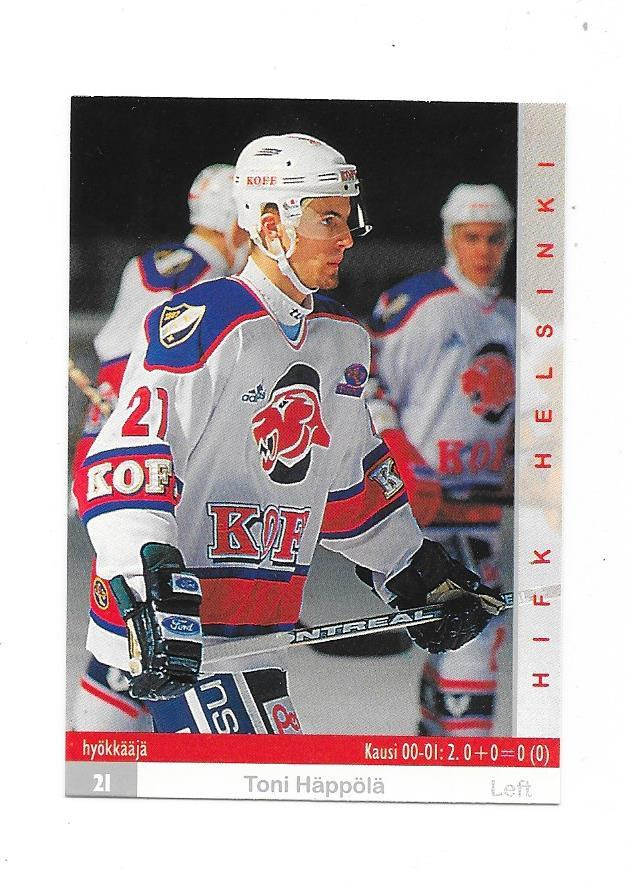 2001-02 CardSet #21 Toni Häppölä  HIFK