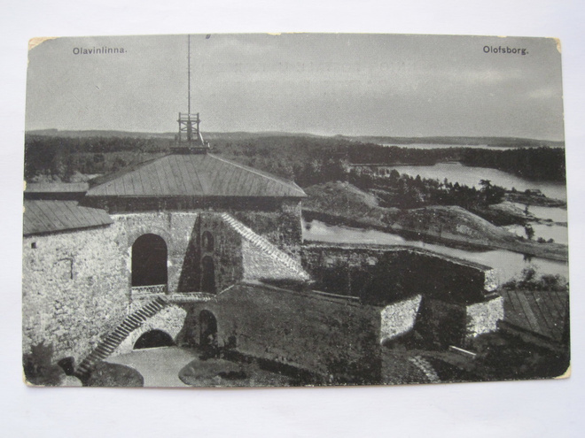 VANHA Postikortti Savonlinna Venäjä merkit 1909