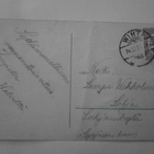 Kaksi kissaa rusetit kaulassa, kukkia, vanha mv pk, p. 1925 - pikkukuva 2