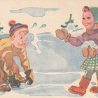 Postikortti, TALVIURHEILU - sarjaa, vanha, erikoisleima - pikkukuva 1