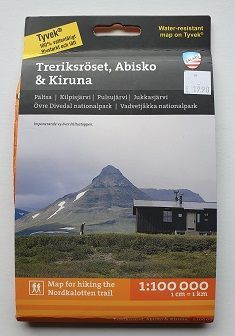 Treriksröset, Abisko & Kiruna- vaelluskartta