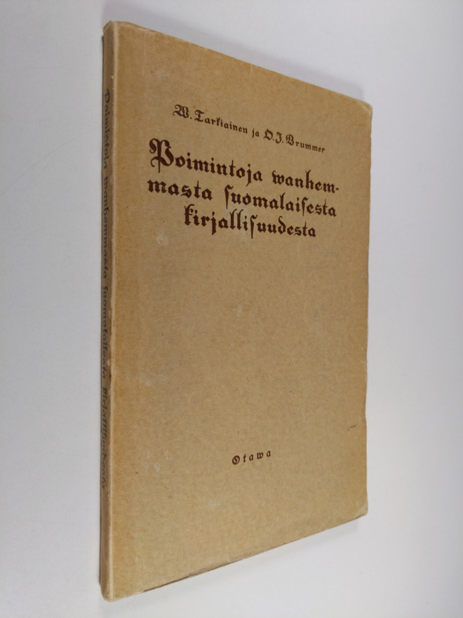 V. (toim.) Tarkiainen : Poimintoja vanhemmasta suomalaise...