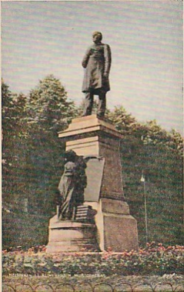 Postikortti, HELSINKI, J L Runebergin muistopatsas