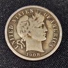 USA Barber dime 1908-D - pikkukuva 1