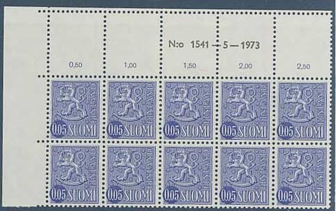 1963   5p violetti nro-10lö 1541 ++
