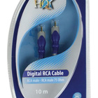 HQ RCA uros - RCA uros kaapeli, kullattu, 10m *UUSI* - pikkukuva 4