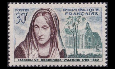Ranska 1258 ** Runoilija Marceline Desbordes-Valmore (1959)