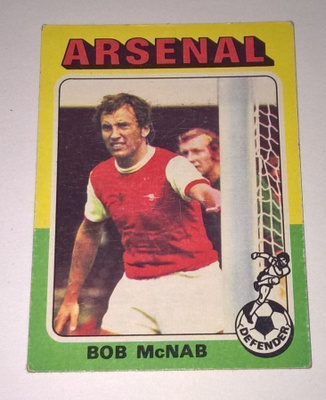 PELAAJAKORTTI JALKAPALLO BOB McNAB ARSENAL 136
