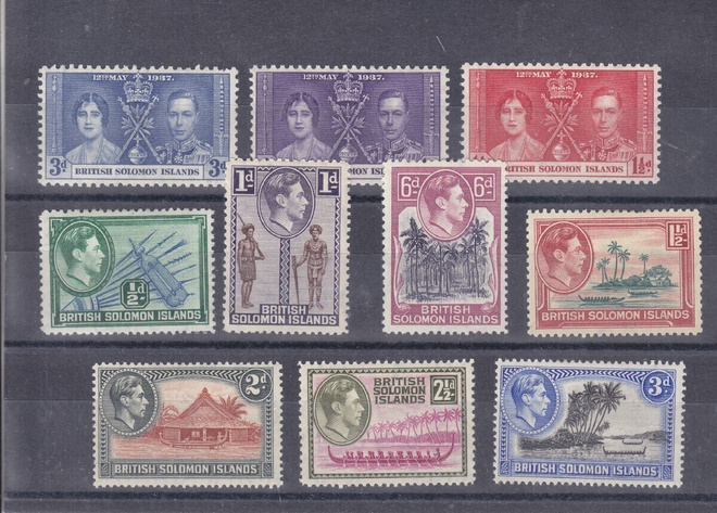 British solomon islands liimakkeellisina