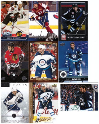 9 x DUSTIN BYFYGLIEN Jets, Blackhawks, Thrashers