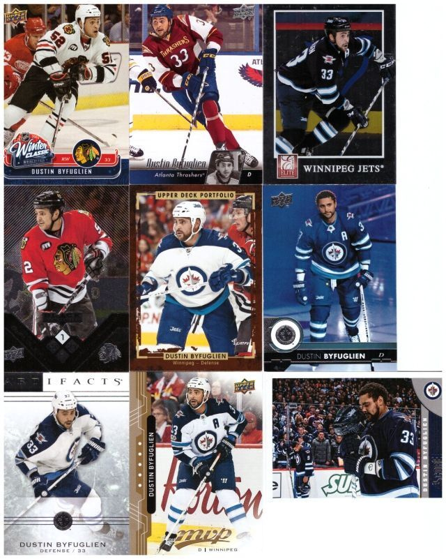 9 x DUSTIN BYFYGLIEN Jets, Blackhawks, Thrashers