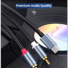 USB C - RCA urospistoke adapteri / 1m #30733 - pikkukuva 4