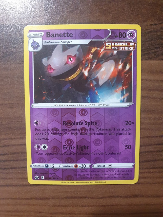 Pokemon Banette 063/198 Reverse holo rare