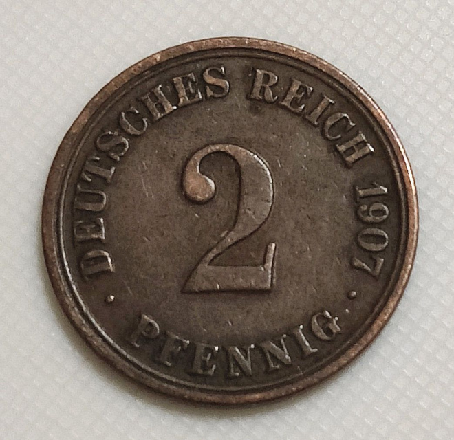Saksa 2 Pfennig 1907A