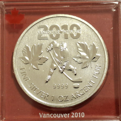 Kanada 1 oz 9999 hopeaa, Jääkiekko Maple Leaf. (KD8).