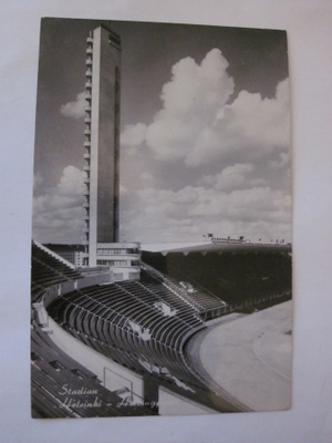 VANHA Kortti Alkup.Mallikappale Helsinki 1950-l Stadion