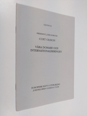 Curt Olsson : Våra domare och internationaliseringen