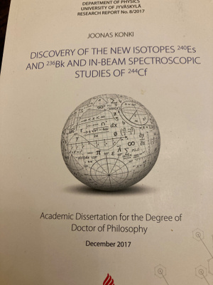 JOONAS KONKI: DISCOVERY OF THE NEW ISOTOPES…