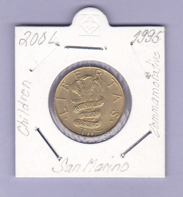 San Marino 200 Lire v.1995 KM#329 Comm.