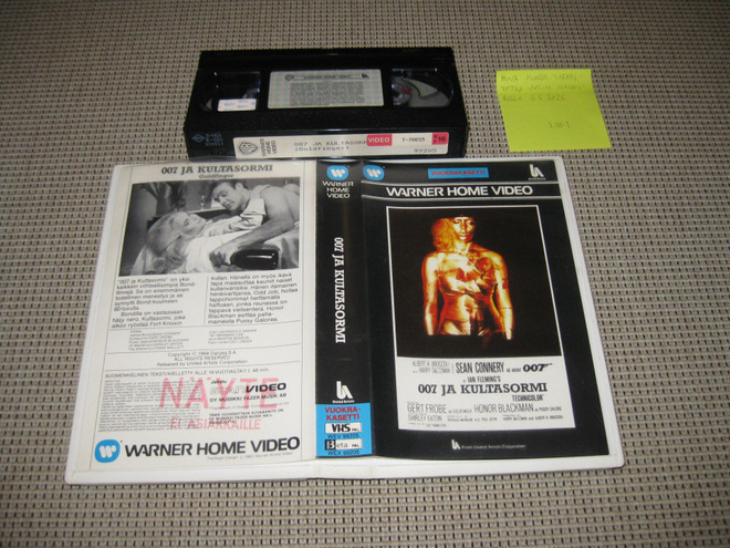 007 Ja Kultasormi-VHS (FIx, Warner Home Video, Sean Connery)