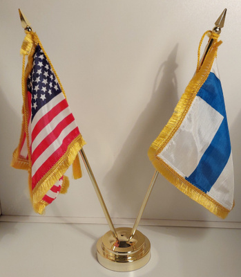 Suomi-USA pöytälippu vintage
