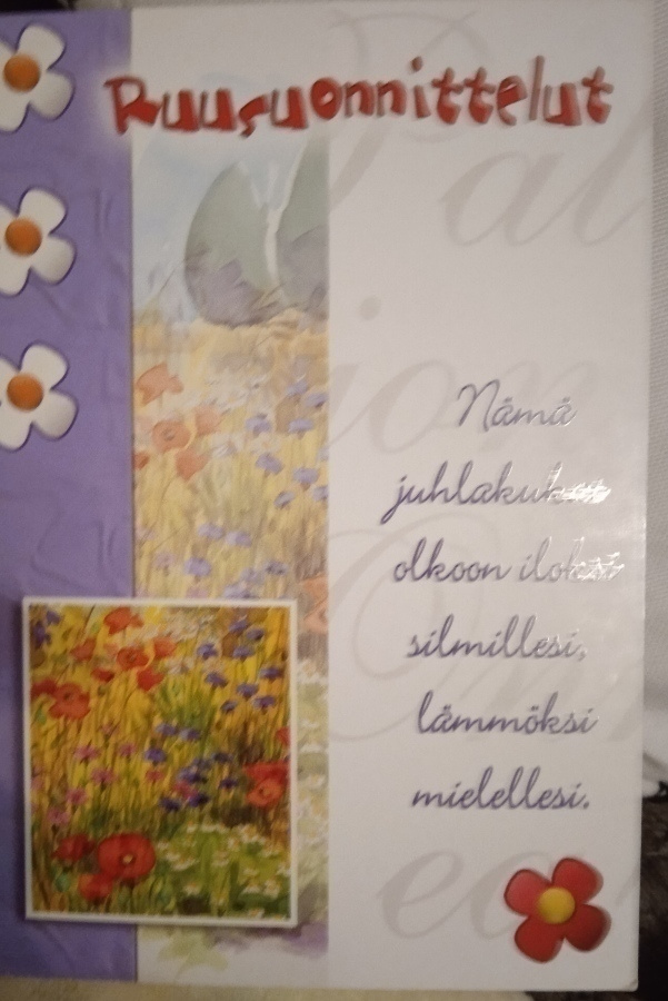 no 1 - nämä juhlakukat olkoon iloksi silmillesi, lämmöksi m