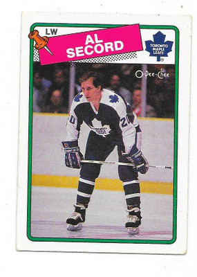 1988-89 #249 Al Secord , Toronto Maple Leafs Goonie