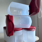Tupperware 4 kpl säilytyspurkki 1,0 l punaisella kannella! - pikkukuva 3