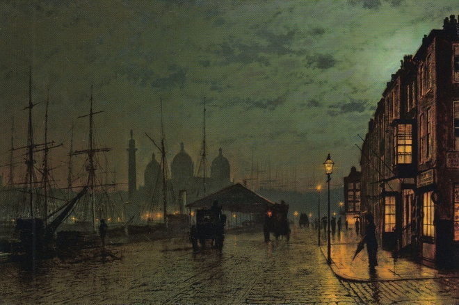 John Atkinson Grimshaw: Lontoo, laivalaituri