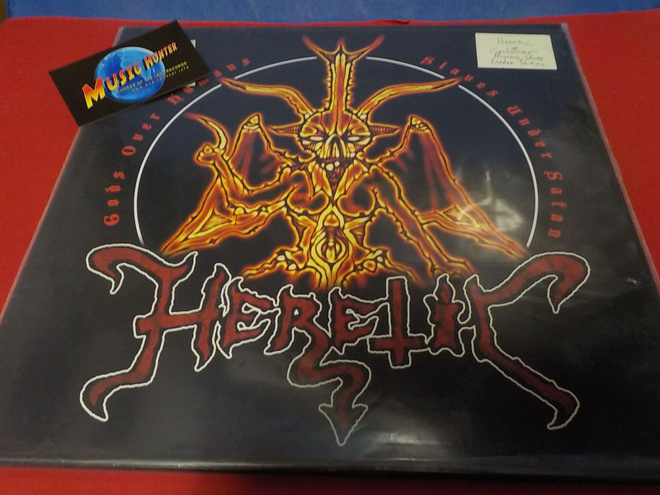 HERETIC - GODS OVER HUMANS SLAVES UNDER SATAN M-/M- LP