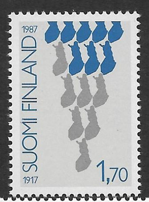 Suomen itsenäisyys 70v 1,70 1987 (LAPE 1026) **