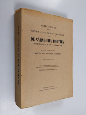Jaakko Forsman : De särskilda brotten 1