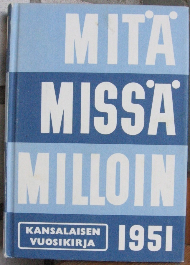 Mitä-Missä-Milloin 1951. Näköispainos vuodelta 1982.