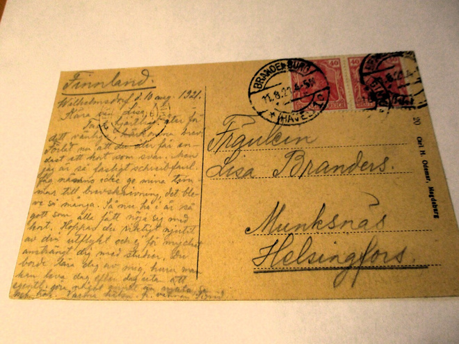 1921 Saksa kortti Munkkiniemeen