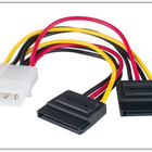 4pin Molex - 15pin SATA Y-haaroitettu virtakaapeli #30525 - pikkukuva 3