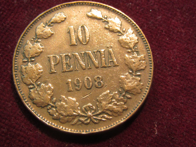 10 penniä 1908