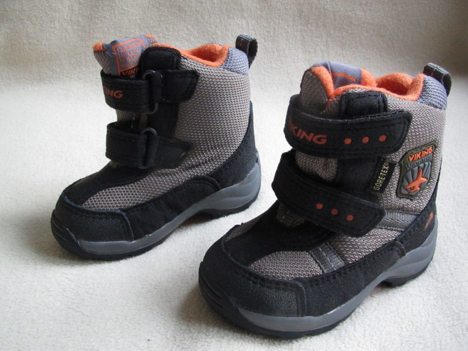 VIKING GORE-TEX talvik., koko 20, musta/harm./or., UUDENVER.