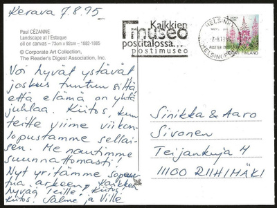Erikoisleima Helsinki (1995) Kaikkien museo Postitalossa...