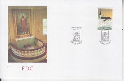 FDC Åland 1990 kirkko